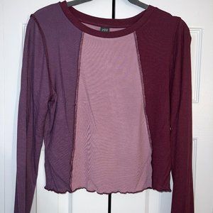Purple Tri-Colored Wild Fable (Target) Long-Sleeve Shirt
